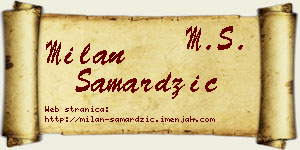 Milan Samardžić vizit kartica